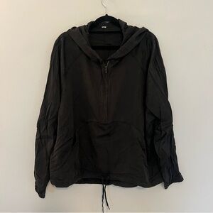 Lululemon Black Hooded Quarter Zip Jacket